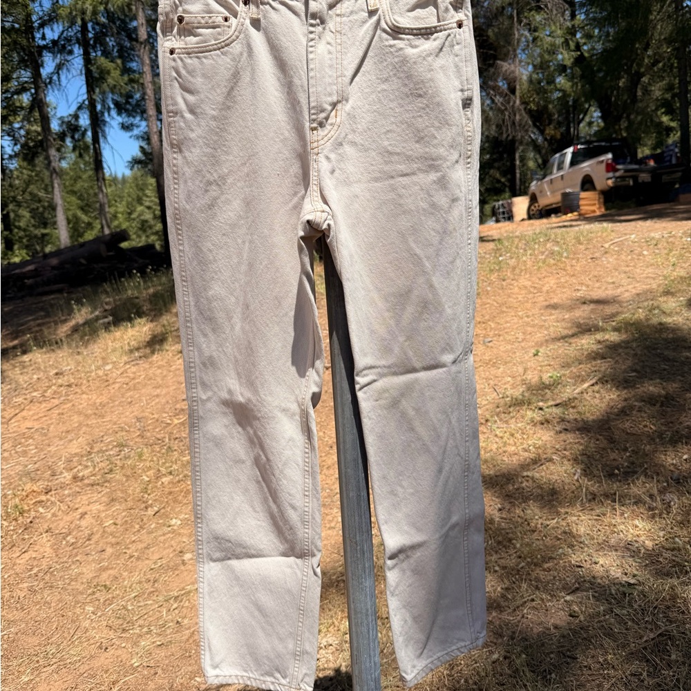 B SIDES Plein Relaxed Straight Jeans - Clair